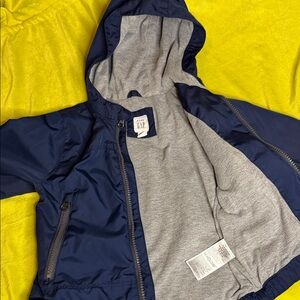 GAP Toddler Navy Jacket with Light Gray Lining